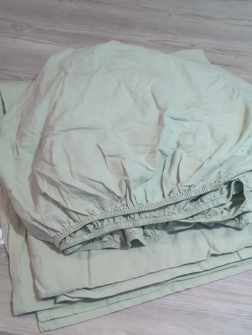 Simple Opulence King Linen Blend Sheet Set Flat & Fitted Sage Green 55% Linen